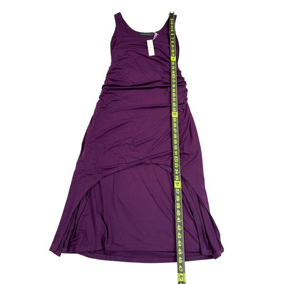 Naked Princess Women's Modal Ruched High Low Tank Dress Small Purple - Picture 14 of 14